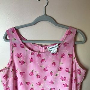 Vtg pink floral maxi dress thin material good for summer y2k